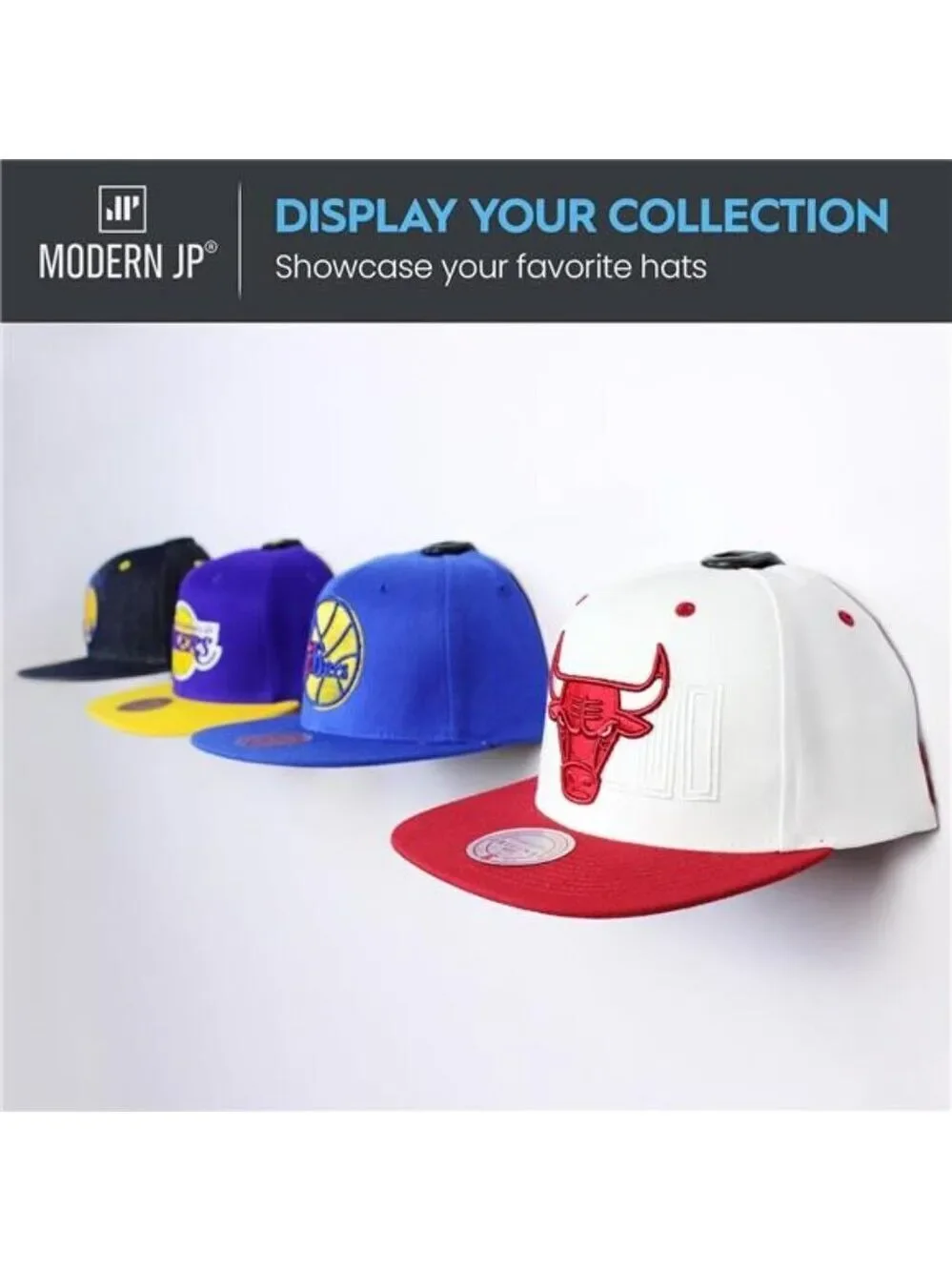 Hat Hooks for Wall 16 Pack Adhesive Hat Rack Baseball Cap Display Organizer